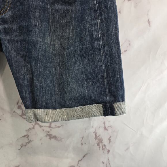 Levis Shorts Mens 34 511 10 Inch Bermuda Button Fly Dark Wash Cuffed - Picture 4 of 11